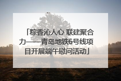 粽香沁人心 联建聚合力——青岛地铁6号线项目开展端午慰问活动